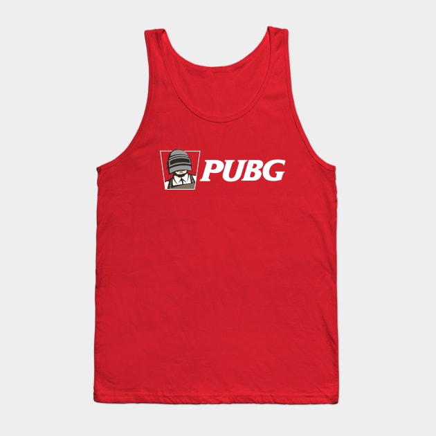 PUBG Chicken red background Tank Top by KingM